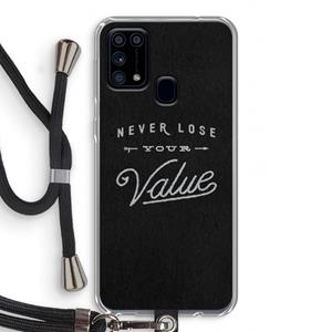 CaseCompany Never lose your value: Samsung Galaxy M31 Transparant Hoesje met koord