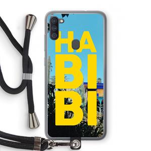 CaseCompany Habibi Majorelle : Samsung Galaxy A11 Transparant Hoesje met koord