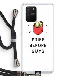CaseCompany Fries before guys: Samsung Galaxy S10 Lite Transparant Hoesje met koord