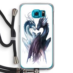 CaseCompany Yin Yang Dragons: Samsung Galaxy S6 Transparant Hoesje met koord