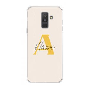 CaseCompany Amber Script: Samsung Galaxy A6 Plus (2018) Transparant Hoesje