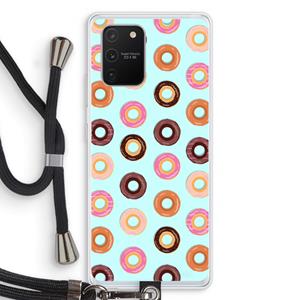 CaseCompany Donuts: Samsung Galaxy S10 Lite Transparant Hoesje met koord
