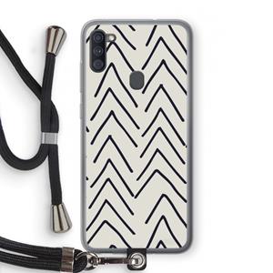 CaseCompany Marrakech Arrows: Samsung Galaxy A11 Transparant Hoesje met koord