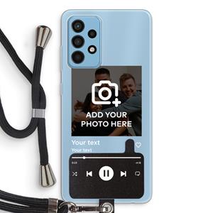 CaseCompany Music Player: Samsung Galaxy A52 Transparant Hoesje met koord