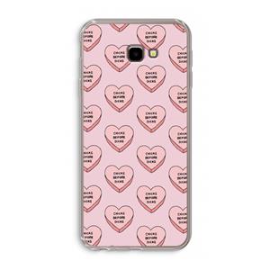 CaseCompany Chicks before dicks: Samsung Galaxy J4 Plus Transparant Hoesje