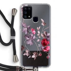 CaseCompany Mooie bloemen: Samsung Galaxy M31 Transparant Hoesje met koord