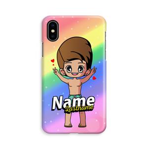 CaseCompany Chibi Maker man: iPhone X Volledig Geprint Hoesje