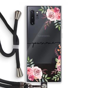 CaseCompany Rozen: Samsung Galaxy Note 10 Plus Transparant Hoesje met koord