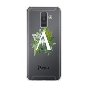 CaseCompany Green Brush: Samsung Galaxy A6 Plus (2018) Transparant Hoesje