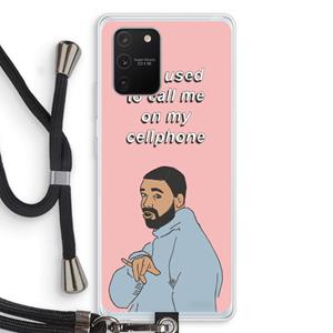 CaseCompany Hotline bling: Samsung Galaxy S10 Lite Transparant Hoesje met koord