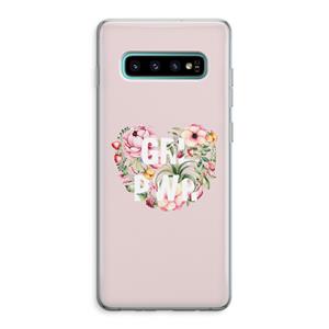 CaseCompany GRL PWR Flower: Samsung Galaxy S10 Plus Transparant Hoesje