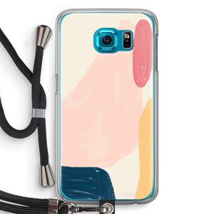CaseCompany Saturday Flow: Samsung Galaxy S6 Transparant Hoesje met koord