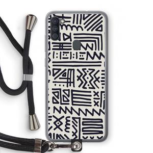 CaseCompany Marrakech print: Samsung Galaxy A11 Transparant Hoesje met koord