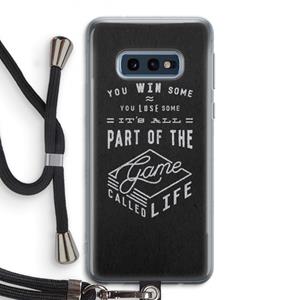 CaseCompany Life: Samsung Galaxy S10e Transparant Hoesje met koord