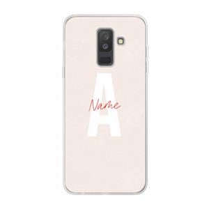 CaseCompany Strawberry Milkshake: Samsung Galaxy A6 Plus (2018) Transparant Hoesje
