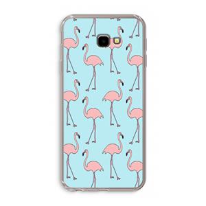 CaseCompany Anything Flamingoes: Samsung Galaxy J4 Plus Transparant Hoesje