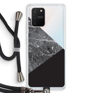 CaseCompany Combinatie marmer: Samsung Galaxy S10 Lite Transparant Hoesje met koord