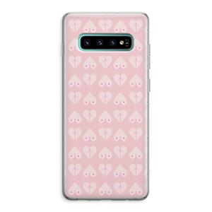 CaseCompany Ass 'n Titties: Samsung Galaxy S10 Plus Transparant Hoesje