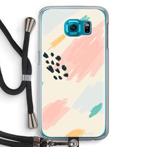 CaseCompany Sunday Chillings: Samsung Galaxy S6 Transparant Hoesje met koord