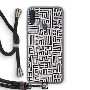 CaseCompany Moroccan Print: Samsung Galaxy A11 Transparant Hoesje met koord