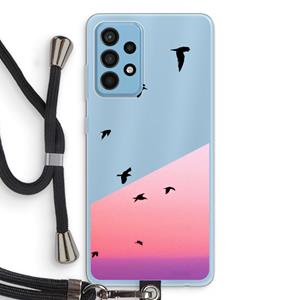 CaseCompany Fly away: Samsung Galaxy A52 Transparant Hoesje met koord