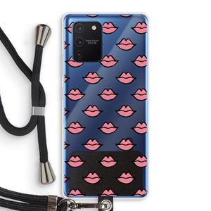 CaseCompany Lipjes: Samsung Galaxy Note 10 Lite Transparant Hoesje met koord