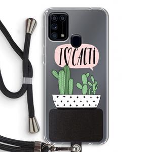 CaseCompany I love cacti: Samsung Galaxy M31 Transparant Hoesje met koord