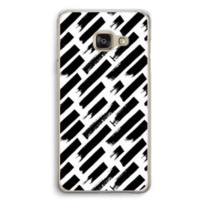 CaseCompany Zwarte vegen: Samsung A3 (2017) Transparant Hoesje