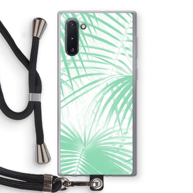 CaseCompany Palmbladeren: Samsung Galaxy Note 10 Transparant Hoesje met koord