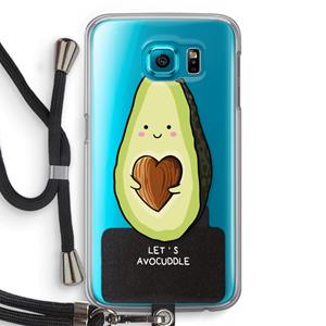CaseCompany Avocuddle: Samsung Galaxy S6 Transparant Hoesje met koord