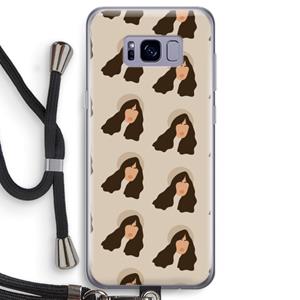 CaseCompany Bonjour mon amour: Samsung Galaxy S8 Transparant Hoesje met koord