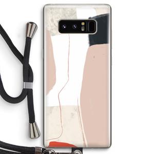 CaseCompany Lava: Samsung Galaxy Note 8 Transparant Hoesje met koord