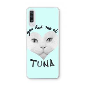 CaseCompany You had me at tuna: Samsung Galaxy A70 Transparant Hoesje
