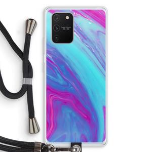 CaseCompany Zweverige regenboog: Samsung Galaxy S10 Lite Transparant Hoesje met koord
