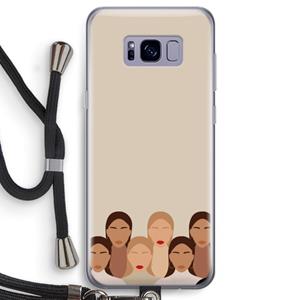 CaseCompany Girls girls girls: Samsung Galaxy S8 Transparant Hoesje met koord