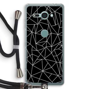 CaseCompany Geometrische lijnen wit: Sony Xperia XZ2 Compact Transparant Hoesje met koord
