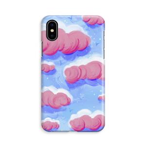 CaseCompany Roze wolken met vogels: iPhone X Volledig Geprint Hoesje