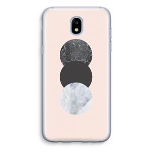 CaseCompany Marmeren cirkels: Samsung Galaxy J5 (2017) Transparant Hoesje