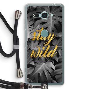 CaseCompany Stay wild: Sony Xperia XZ2 Compact Transparant Hoesje met koord