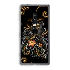 CaseCompany Huilende Wolf: Sony Xperia XZ2 Transparant Hoesje