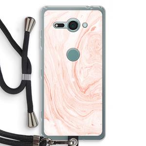 CaseCompany Peach bath: Sony Xperia XZ2 Compact Transparant Hoesje met koord