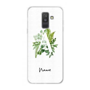 CaseCompany Green Brush: Samsung Galaxy A6 Plus (2018) Transparant Hoesje