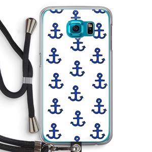 CaseCompany Ankers: Samsung Galaxy S6 Transparant Hoesje met koord