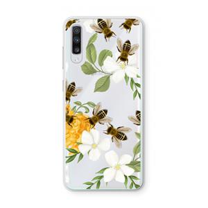CaseCompany No flowers without bees: Samsung Galaxy A70 Transparant Hoesje