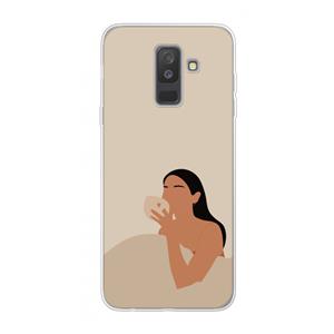CaseCompany Fresh coffee: Samsung Galaxy A6 Plus (2018) Transparant Hoesje