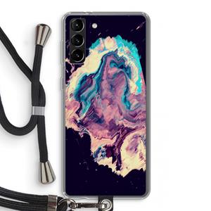 CaseCompany Cosmic Silence: Samsung Galaxy S21 Plus Transparant Hoesje met koord