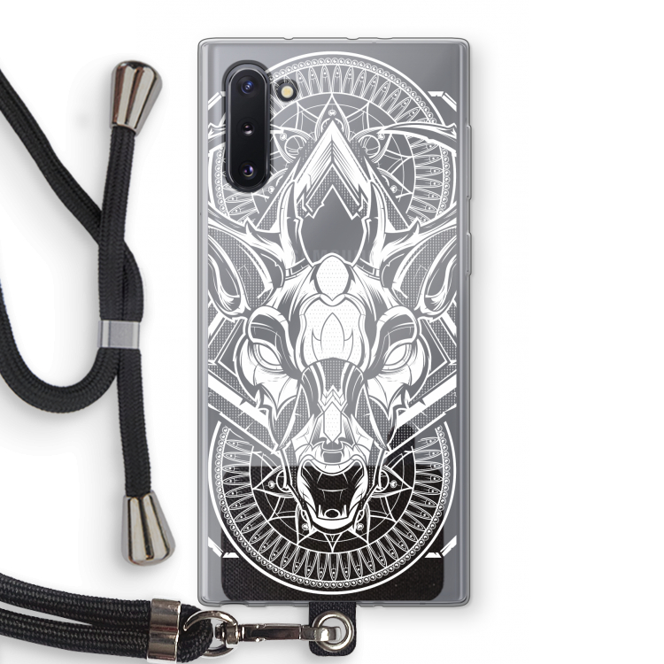 CaseCompany Oh Deer: Samsung Galaxy Note 10 Transparant Hoesje met koord