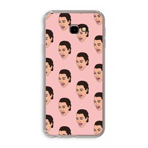 CaseCompany Ugly Cry Call: Samsung Galaxy J4 Plus Transparant Hoesje