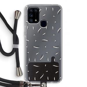 CaseCompany Hipster stripes: Samsung Galaxy M31 Transparant Hoesje met koord