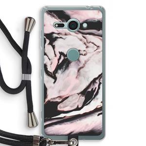 CaseCompany Roze stroom: Sony Xperia XZ2 Compact Transparant Hoesje met koord